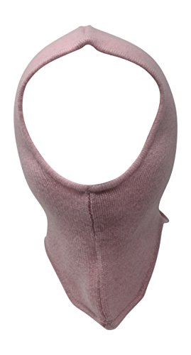 100% Cashmere Baby Hat For Boys & Girls Super Soft Light Weight Premium Knitted Headwear Balaclava Windproof Face And Ear Cover With Gift Bag (Pink)