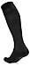 Lightweight Long Athletic Black Socks - Moisture Control, Comfort and Pain Relief, Fits Sizes S/M/L for Men & Women, Sport Premium Cotton 3 Colors, Knee High Stockings. Best for Travel, Work, Running