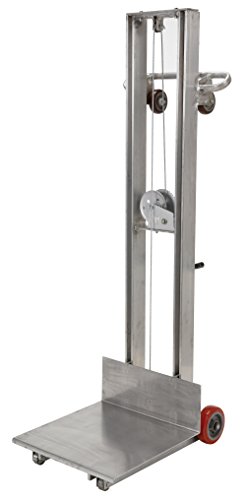 Vestil ALLW-2020-FW Aluminum Lite Load Lift Winch, 3-1/4" - 58" Height Range, 20" Length x 20" Width Platform, 400 lbs Capacity - Image 3