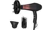 Wazor Professional Hair Dryer Ionic Ceramic Tourmaline Blow Dryer 1875W Far Infrared Heat Dryer With 3 Blow Dry Attachments and Heat&Speed Settings for Hair Styling