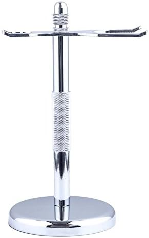 ShaveoryShaving Brush & Razor Stand Chrome Holder for your Razor & Shave Brush Keeps Sink Neat & Protects Your Shaving Tools