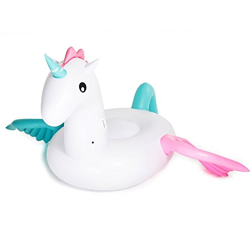 Funfloaty Giant Inflatable Unicorn Pool Float Swimming Pool Floatie Toy