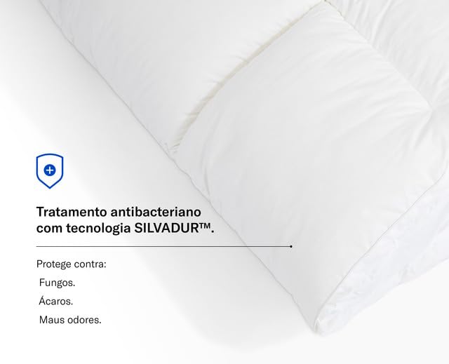Pillow Top Casal Luuna Essential Microfibra, Down Alternative Ultra Soft, Capa Hipoalergênica, Lavável