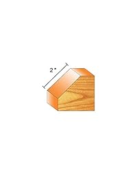 SHINA Chamfer - Puntas de enrutador (45 grados, 1 2", longitud de corte de 2.0 in, altura de corte de 1.0 in, 2 flautas)