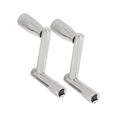CACT CactusAngui 2Pcs Drum Key Professional Z Type Continuous Motion Speed Tuning Key for Universal Drums Silver