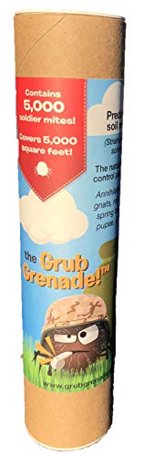 Grub Grenade - Beneficial Predatory Soil Mites - Natural Predators of Fungus gnats, Thrips pupae, diapaused Spider mite, Root aphids, nematodes, phoretic Mites, and More! (5000+ mites/200-500sqft)