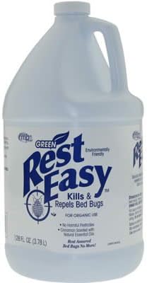 Green Rest Easy Bed Bug Spray, Gallon Refill, 128 oz (Pack of 4)
