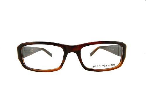 John Varvatos Designer Eyeglasses V341AF in Brown-Horn 53mm DEMO LENS