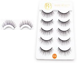 False Eyelashes Extension Handmade Long Thick by Baby Beauty - 5 Pairs Natural Look(Style #15)