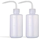 DONSTRAW Wash Bottle 2pcs 250ml/8oz Safety Bottles Watering Tools, Economy Plastic Squeeze with Narrow Mouth Scale Labels for