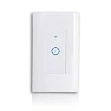 Smart Switch, Gadget-Park WiFi Light Switch Remote Control 2.4G Wifi in-wall Switch, No Hub Required, Compatible with Alexa and Google Home