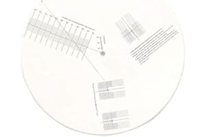 MAYIT Turntable Cartridge Alignment Protractor Mat, Anti-sliding LP Vinyl Record Pickup Calibration Plate Distance Gauge Protractor Adjustment Tool Ruler for Turntable Accessor