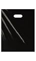 100 Pack 9" x 12" with 1.25 mil Thick Black Merchandise Plastic Glossy Retail Bags | Die Cut Handles | Perfect for Shopping, Party Favors, Birthdays, Children Parties | Color Black | 100% Recyclable