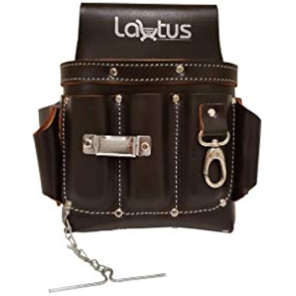 Top/Full Grain Leather Tool Pouch Bag Electrician/Contractor, 10 Pockets 100 eBay