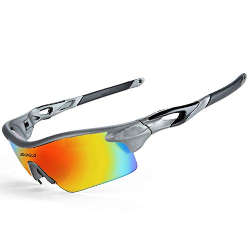 JOGVELO Polarised Sports Sunglasses for Mens and Womens for Cycling Ski