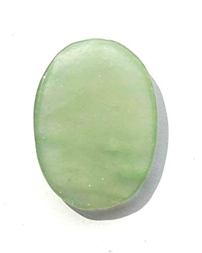 Green Quartz Gemstone Single pocket Cabochon Crystal Reiki Feng Shui Gift Meditation Palm Stone Handcrafted