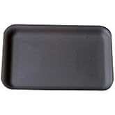 CKF 2SBK, 2S Black Foam Meat Trays, Disposable Standard Supermarket Meat Poultry Frozen Food Trays, 100-Piece Bundle