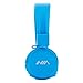 SODEE Folding Stereo Wired Headphones For Kids,Girls Headphones,Boys Headphone,In-line Microphone Remote Control Over ear Headphone with Soft Earpads for Cellphones PC Gaming Devices(Blue)