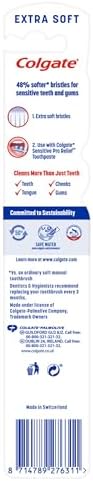 Colgate 360 Sensitive Extra Soft Manual Toothbrush - 48% Softer Bristles view 2