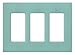Lutron Claro 3 Gang Decorator/Rocker Wallplate, Satin, Seaglass (1-Pack) | SC-3-SG