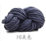 WEIYE Wool Thick Line Wool/yarn Hand Chunky Knitted Diy Blanket Thick Yarn Merino Wool Bulky Knitting Weave Your Favorite Blankets(Colors:grey)