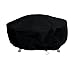 Sunnydaze Round Outdoor Fire Pit Cover - Heavy-Duty 300D Polyester and PVC with Drawstring Closure - Black - 48-Inch
