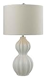 Ribbed Gourd Table Lamp In Gloss White