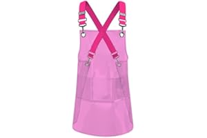 MIKI WELL Cross-back Adjustable Apron With 3 Pockets Hair Salon Work Apron for Hair Stylist (22.8” W 25.5” L)