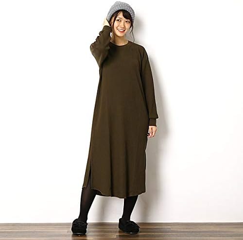 Amazon Co Jp イング Ingni サーマルロングワンピース カーキ M 服 ファッション小物