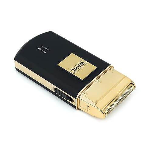 Wahl Travel Shaver Gold Edition Cordless Rechargeable Electric Shaver for Men, Great for Travel, Hair and Beard Trimmer, Compact and Portable