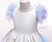 JiaDuo Girls Unicorn Dress Party Costume, Rainbow Tutu Train & Unicorn Headband 8-9 Years