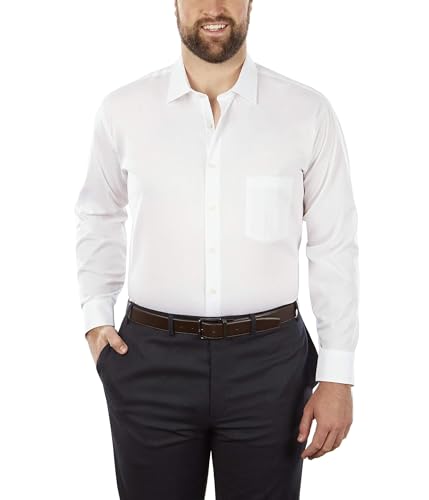 Van Heusen Men's Big FIT Dress Shirts Flex Collar Stretch Solid (Big and Tall)