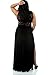 Rekais Sexy Plus Size Reign Maxi Dress Slit Cocktai Party Dress (black)