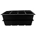 Patier Ice Cube Trays - Food Grade Ice Cube Containers - Eight Cubes Ice Molds, Set of 2, Black