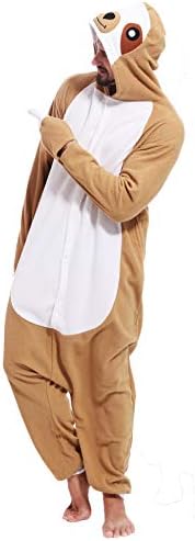 Adult Sloth Onesies Pajamas Cosplay Animal Homewear Sleepwear Jumpsuit Costume for Women Men