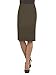 Womens High Waist Pencil Skirt - Knee High - Zipper - Back Slit, Velucci