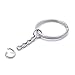 Metal Split Keychain Ring Parts - 50 Key Chains with 25mm Open Jump Ring and Connector - Make Your Own Key Ring
