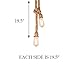 NAVIMC Industrial One Single Rope Hemp Pendant Light Fixture for Dining Room Kitchen (39