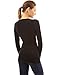 PattyBoutik Women V Neck Long Sleeve Tunic Sweater (Black Large)