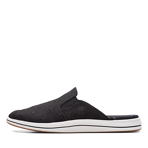 Clarks Breeze Shore Mule für Damen, Schwarz, floral, 39 EU