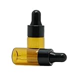 6Pcs 3ml Dark Brown Glass Bottle with Glass Eye Dropper Cosmetics Small Sample Container