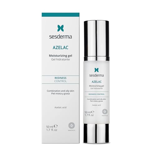 Sesderma | Azelac Feuchtigkeitsgel | Tägliche Feuchtigkeitspflege für Empfindliche Haut | Rosacea-Haut | Fettige Mischhaut | Rötungen | Grünes Pigment