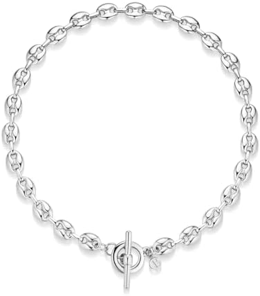 WISTIC Coffee Bean Necklace Stacke Link for Women Adjustable Clasp