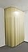 10Ft Medical Privacy Flexible Curtains High Ceiling Hospital Lab Clinic Curved Room Decorative w/ Track- 10ft High (Beige)