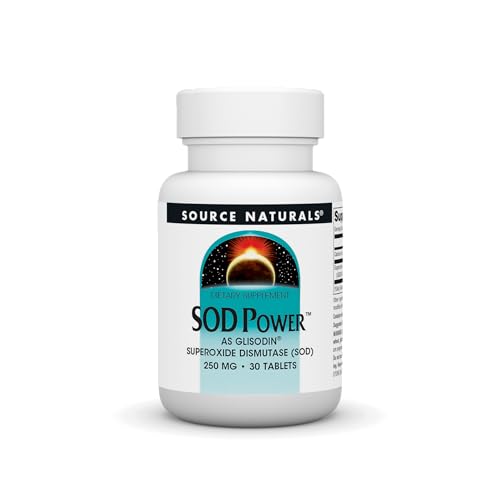 Source Naturals SOD Power As Glisodin, Superoxide Dismutase, Dietary Supplement 250mg - 30 Tablets