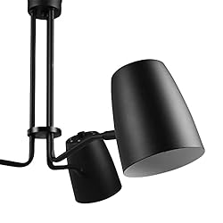 Globe Logan 3-Light Chandelier, Matte Black