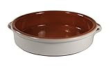 Cloud White Terra Cotta Cazuela, Round - 9.5 Inch