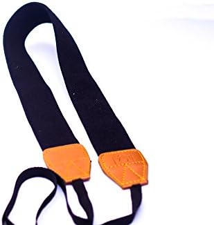 Vintage Camera Straps for DSLR Canon, Nikon, Sony, High Quallity Leather and Canvas (Black)