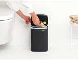 Brabantia Bo Waste Bin 4L Small Wall Mount Matt Black Easy Open Soft Close view 10