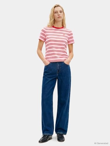 Women's Th Script Reg C-Nk Ss Tee Ww0Ww47809, Pink, XS
